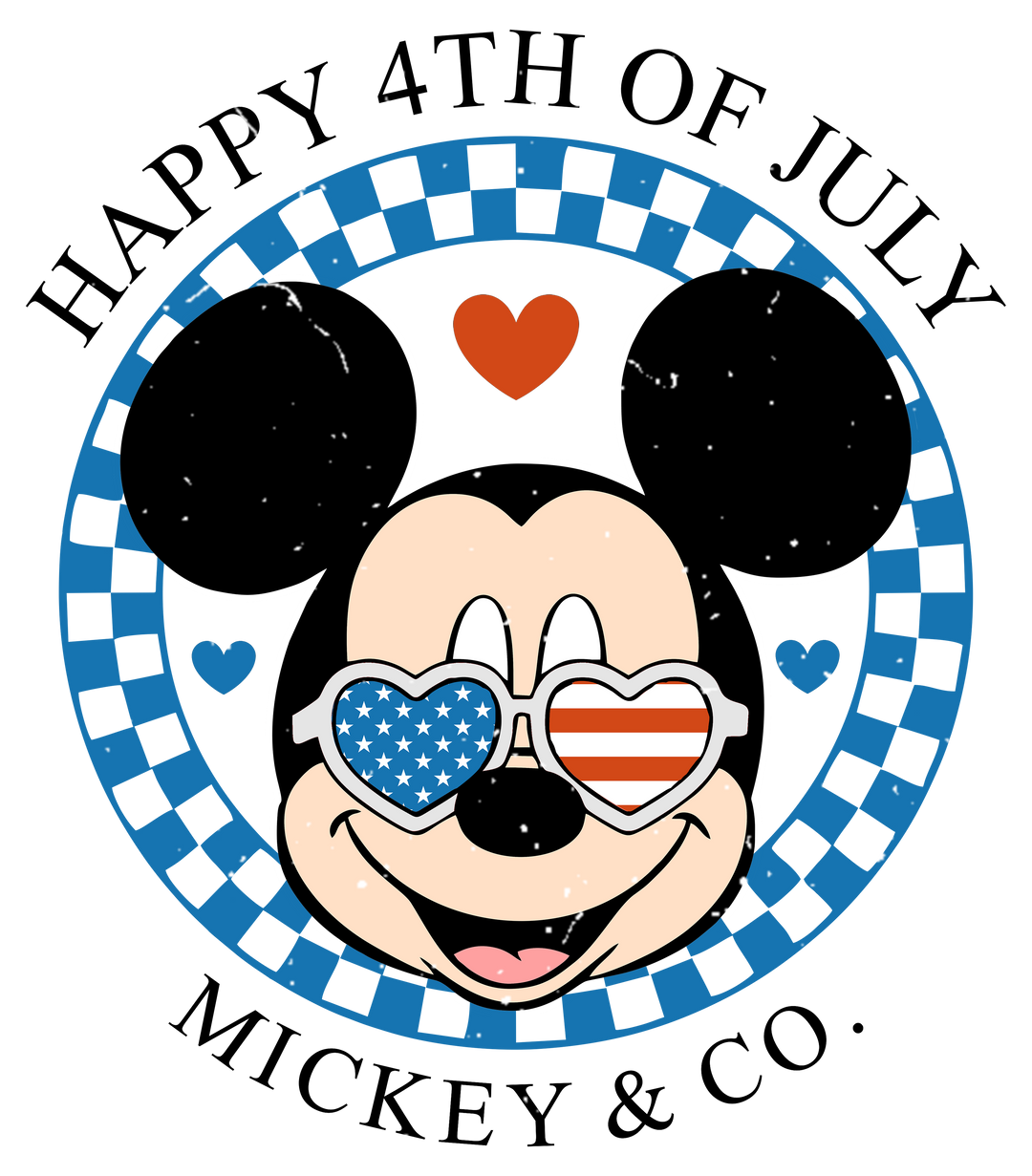 4th of July Mickey Heart Sunglasses
