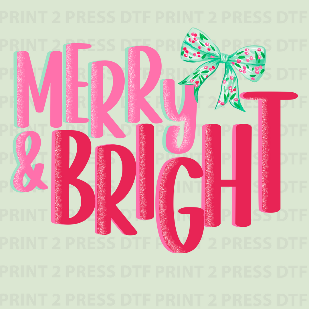 Merry and Bright Green Bow
