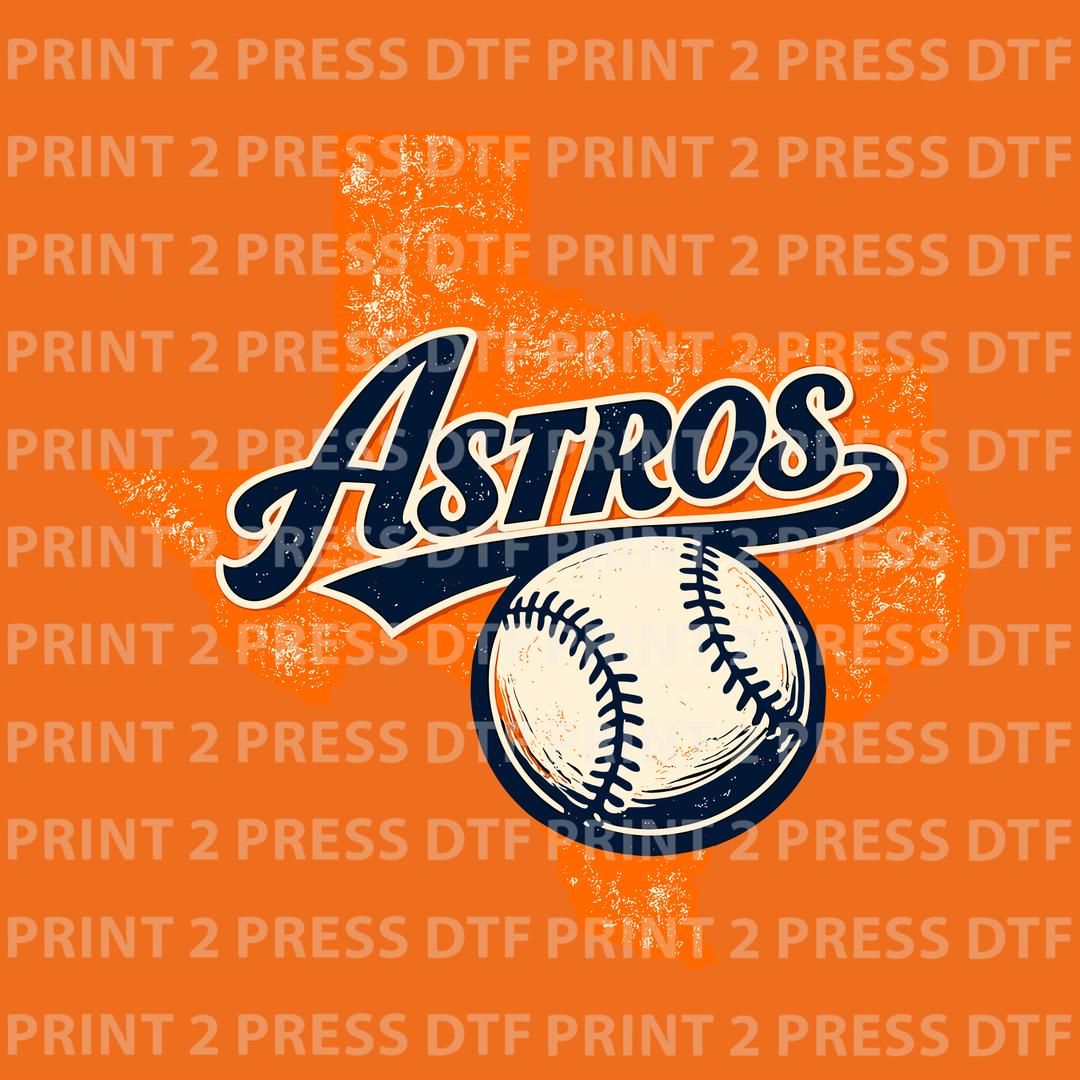 Astros Orange TX Star w Ball