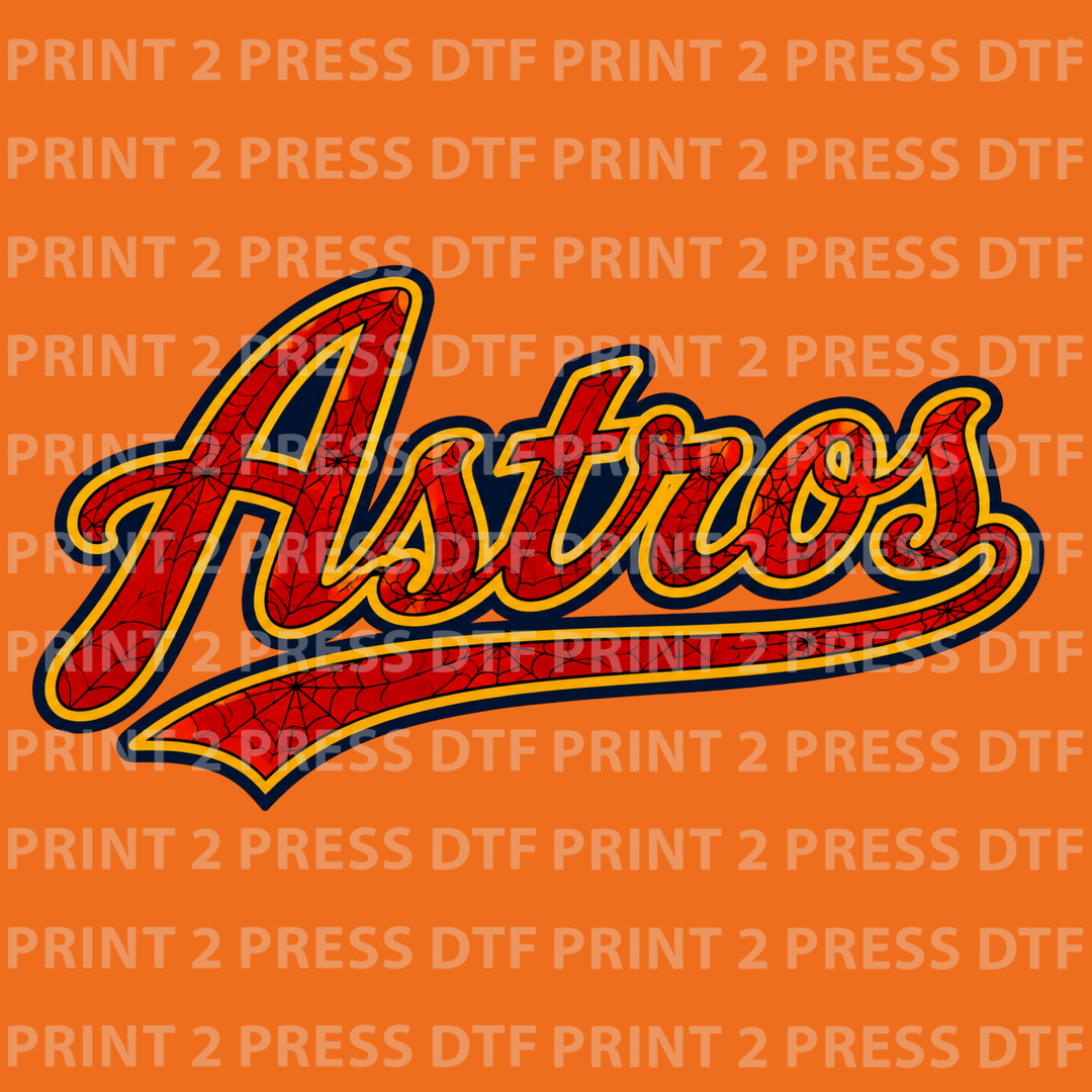Astros Spidey Theme (Cursive)