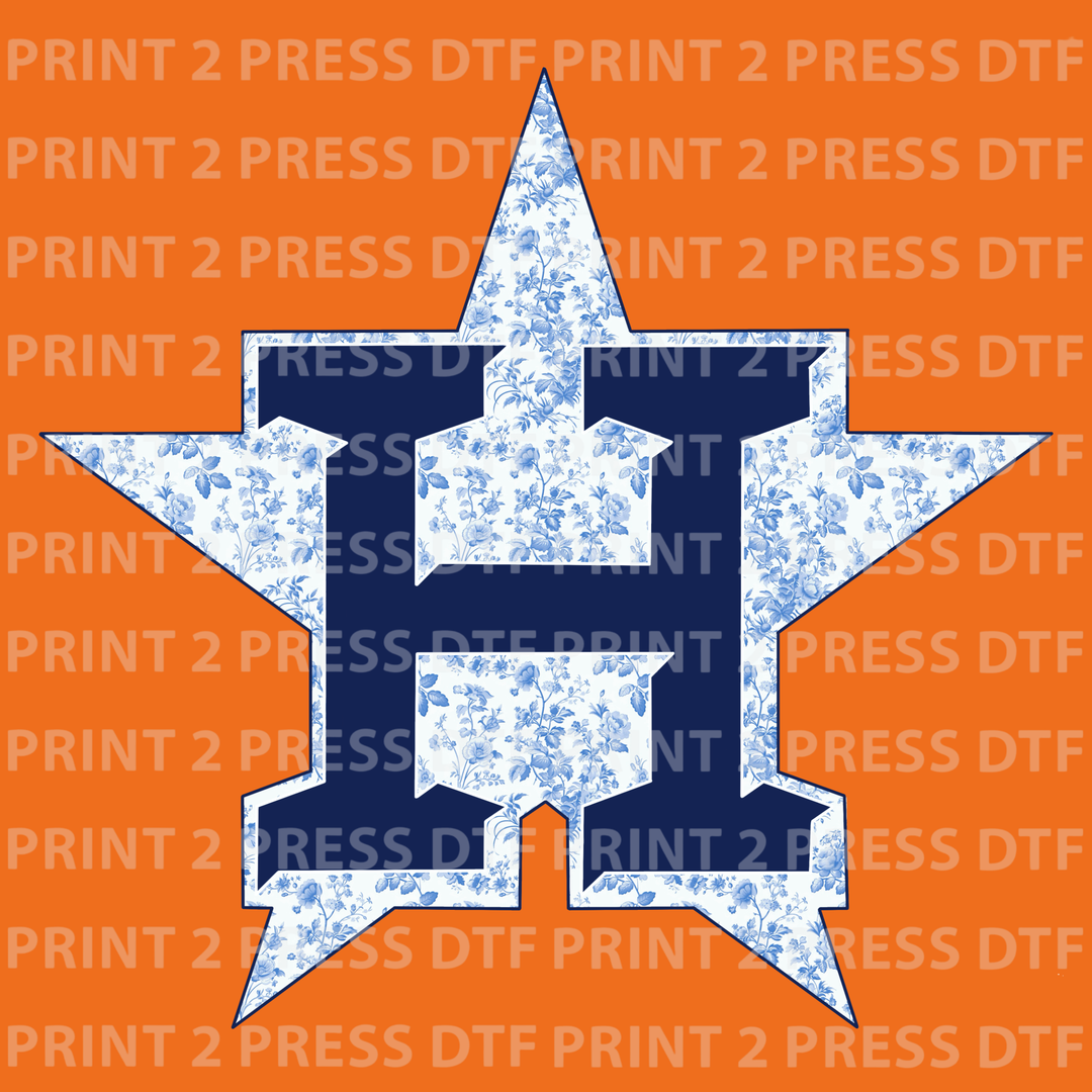 Blue Floral Toile