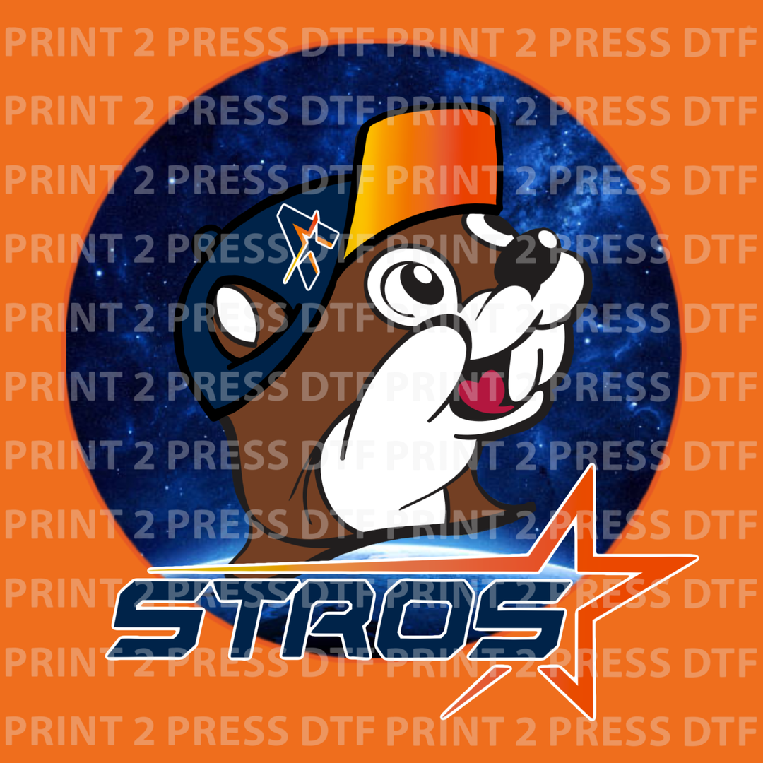 Buc-ees Stros Navy and Orange Star