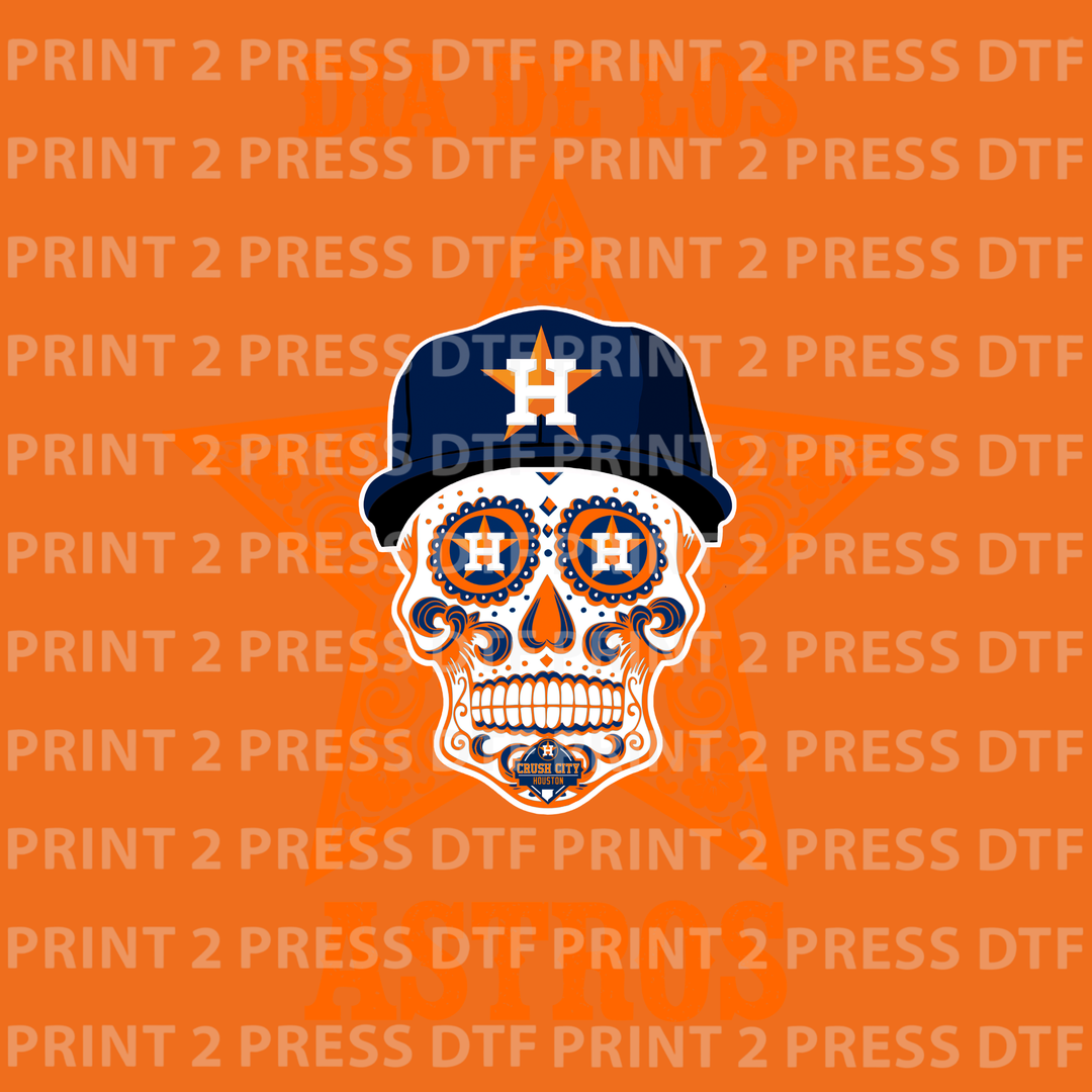 Dia De Los Astros Star (Orange Navy) Sugar Skull