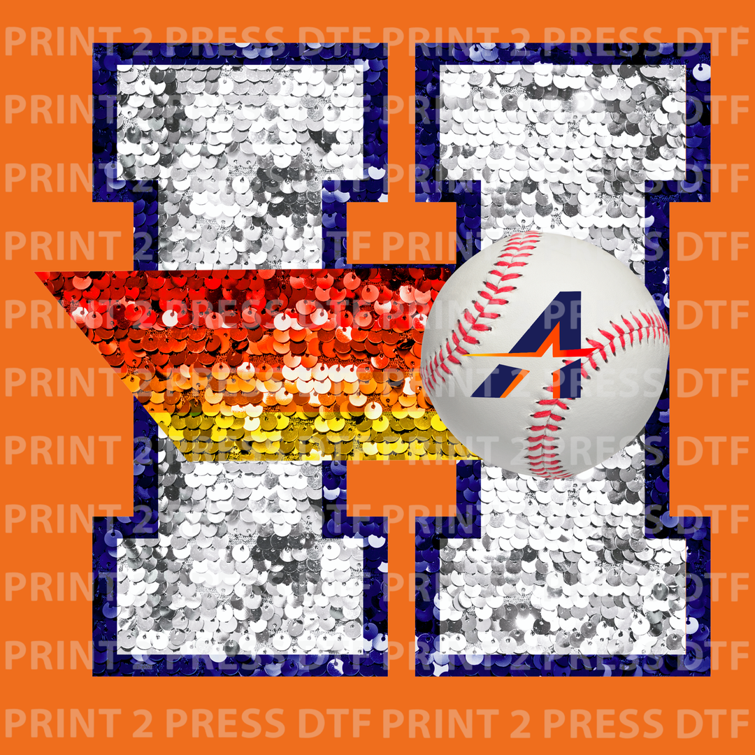 Faux Sequin White H - New Logo