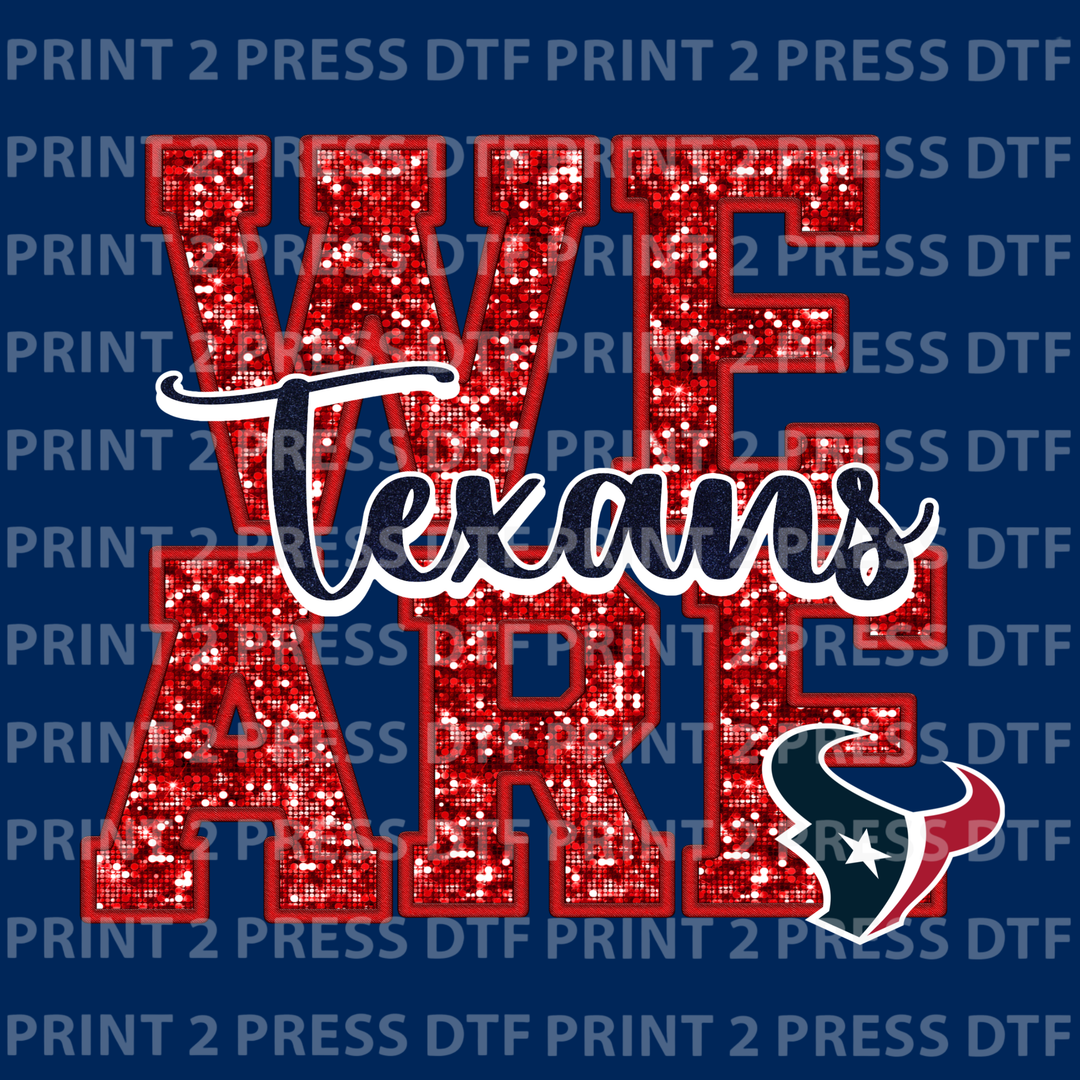 Faux Sequin We Are Texans