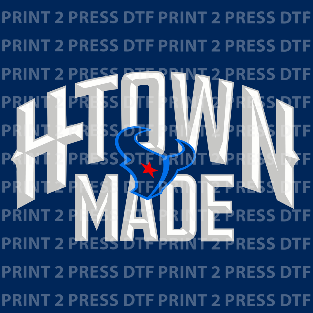 White H-Town Outline Logo