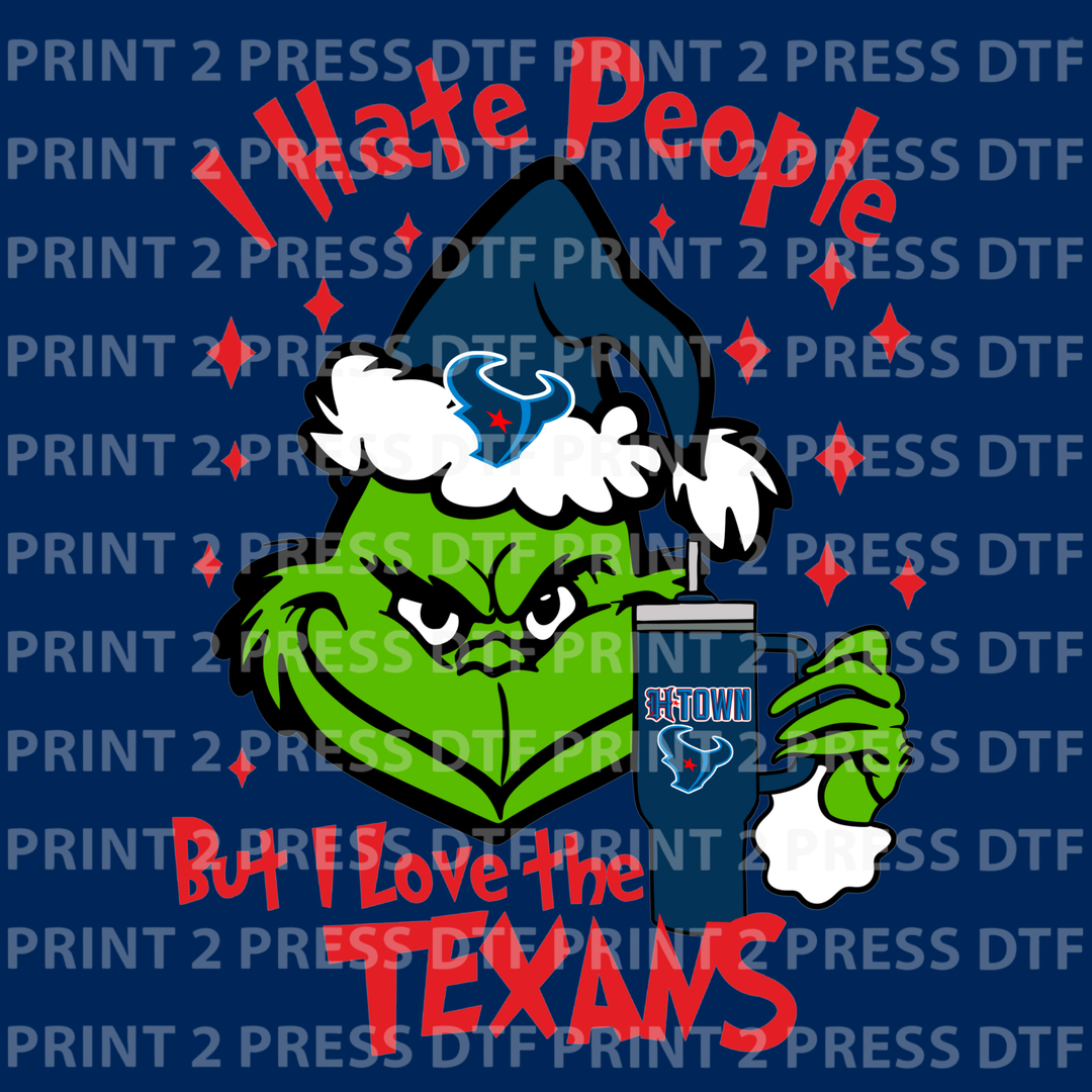 I Hate People Blue Grinch TXN