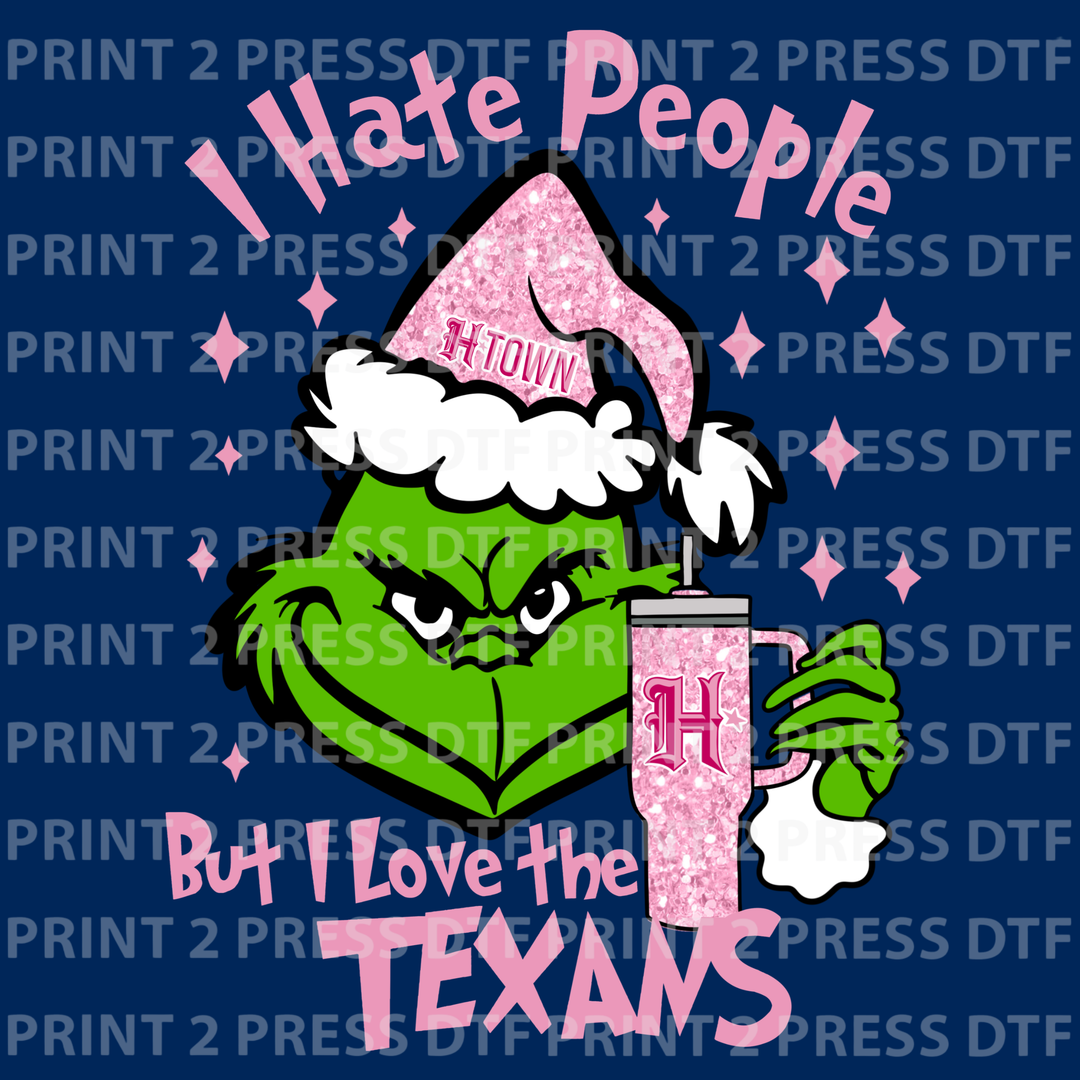 I Hate People Pink Grinch TXN