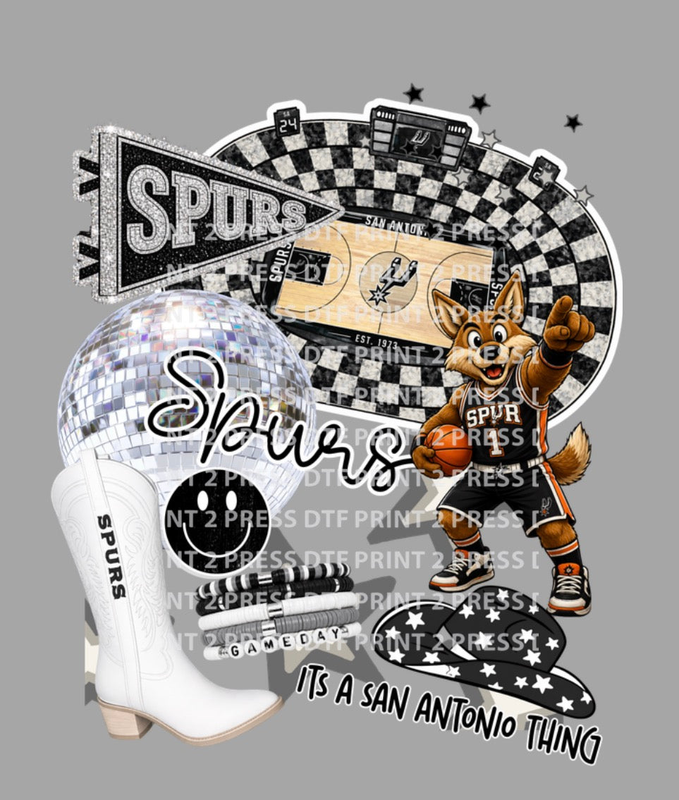 Spurs Gameday Western Disco Graphic