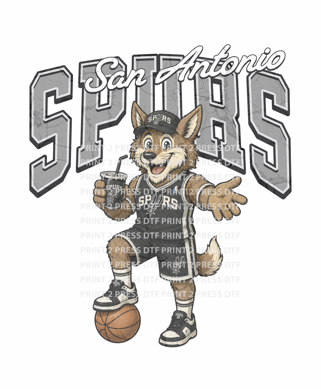 San Antonio Spurs Retro Coyote