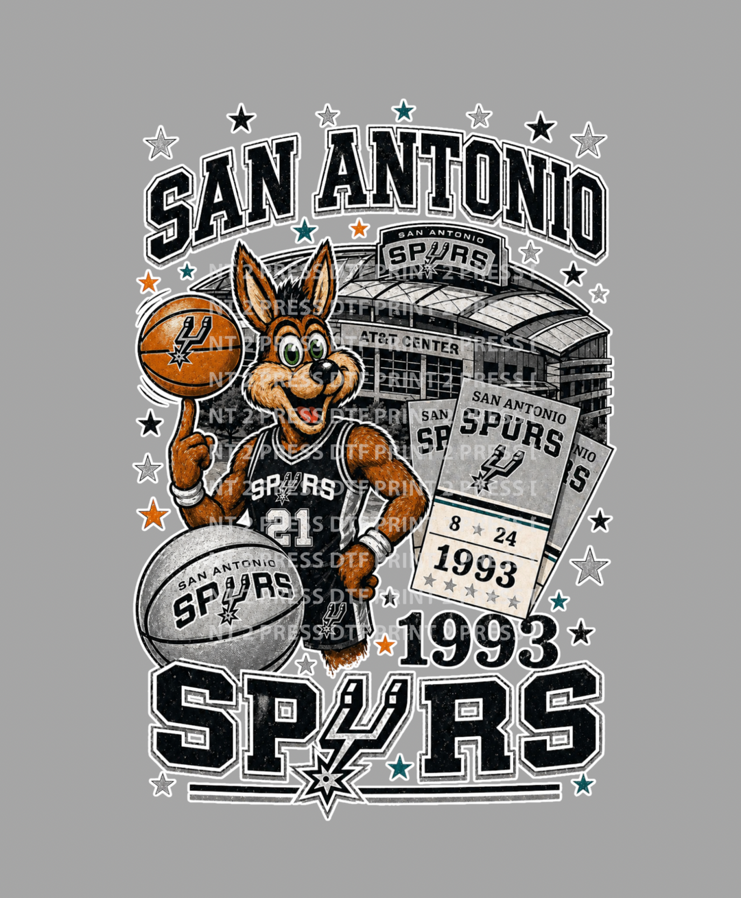 San Antonio Spurs Vintage Mascot Arena