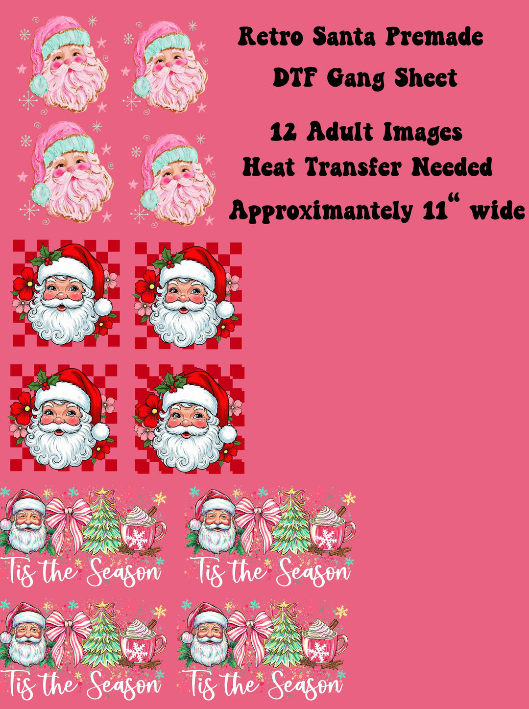 Pre-Made Retro Santa's