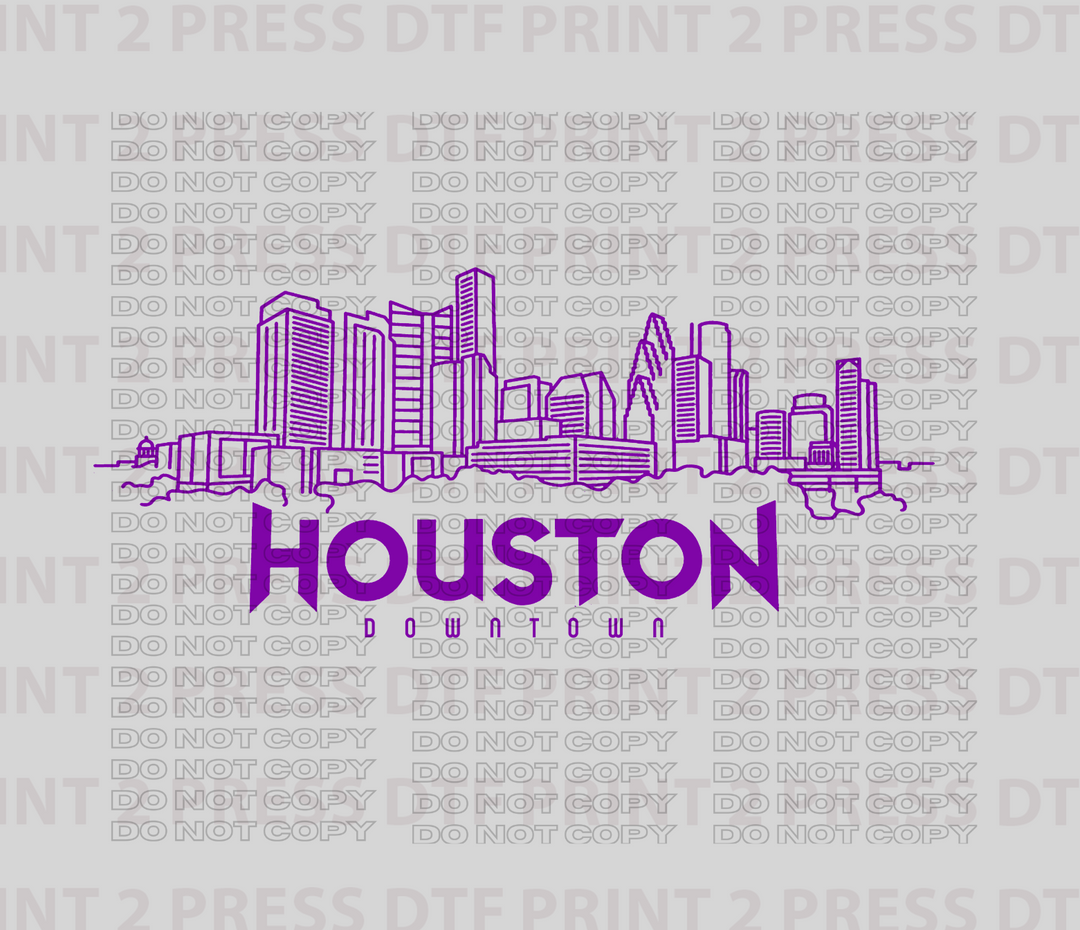 Houston Downtown Purple