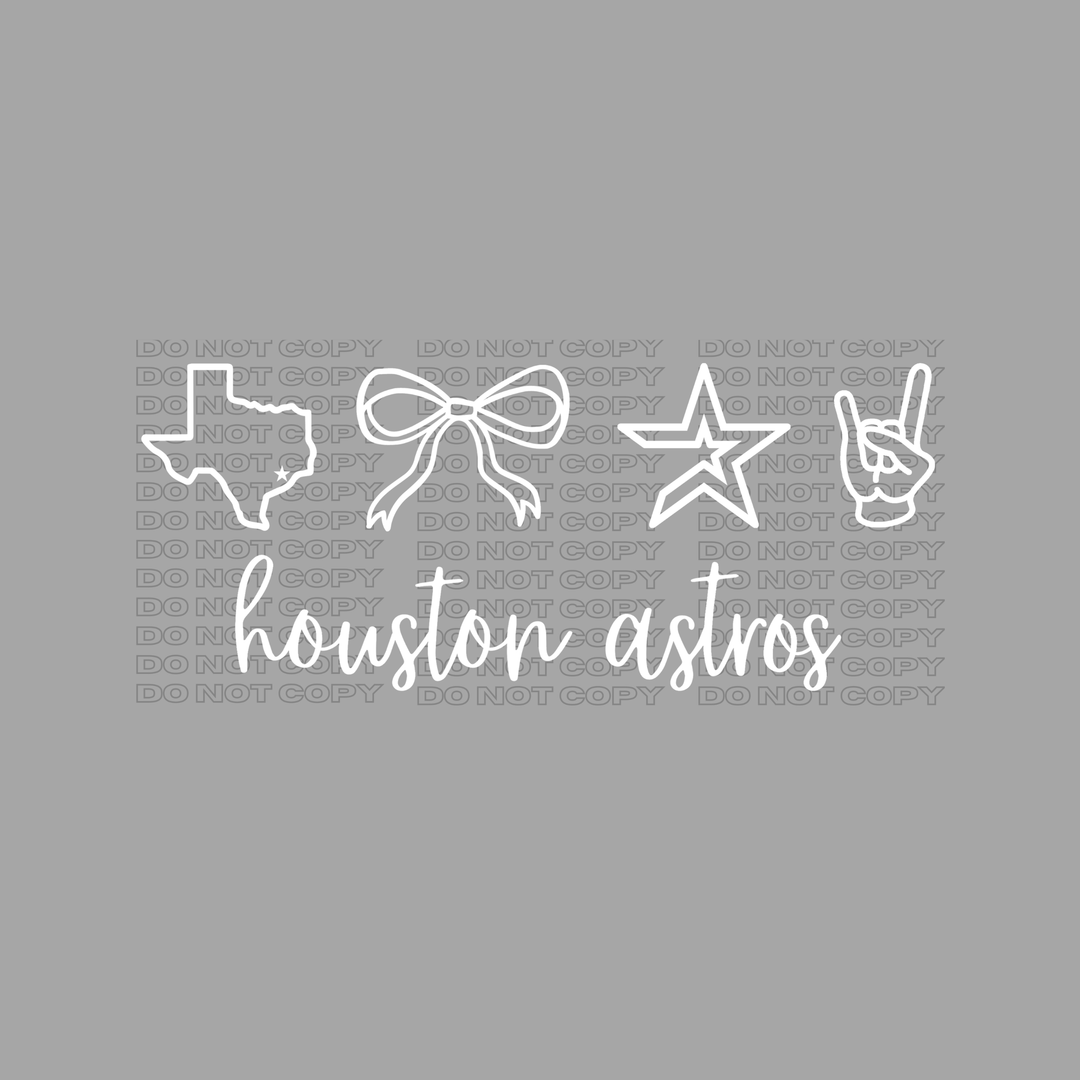 Outline TX, Bow, Stros, Htown (White)