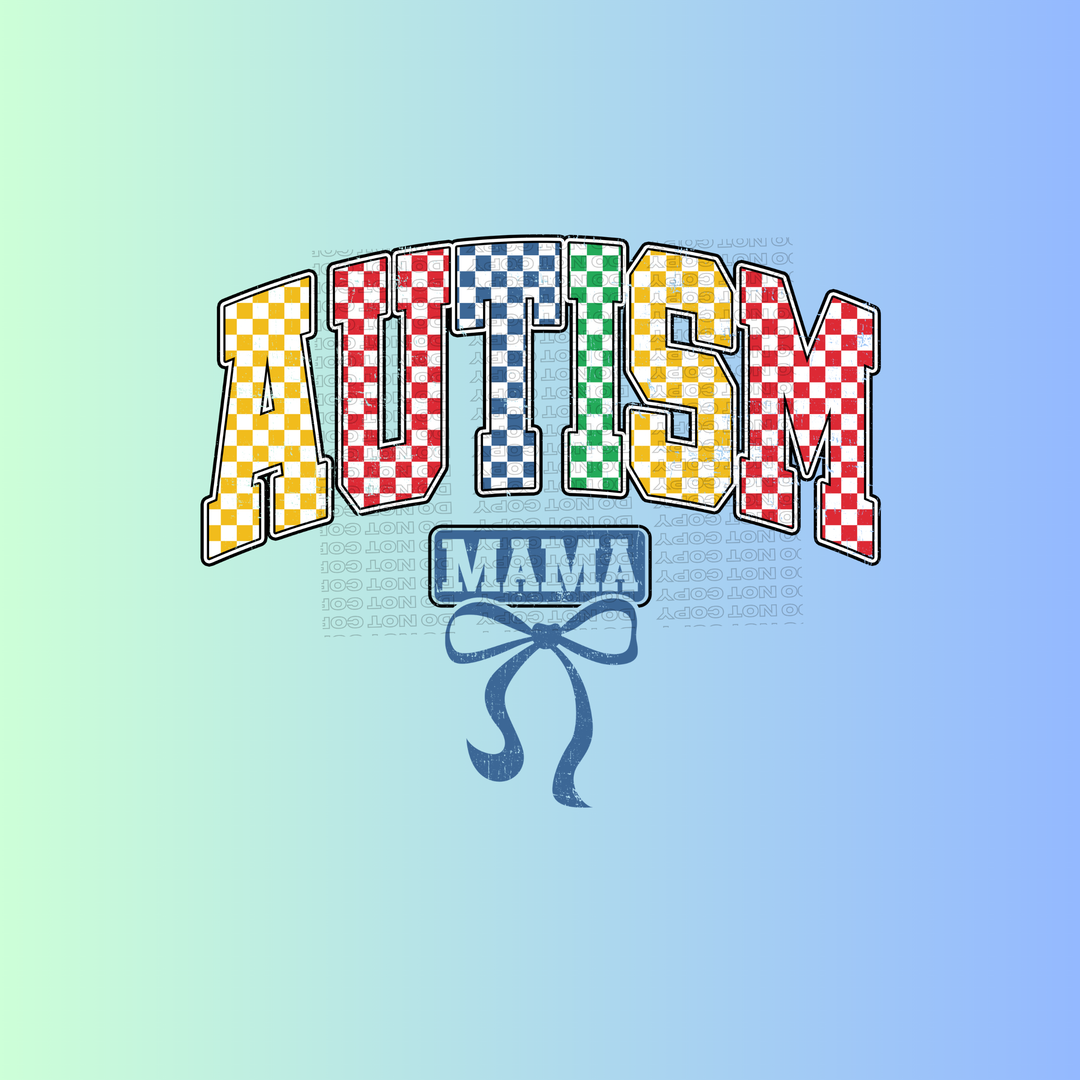 Autism Mama checkered