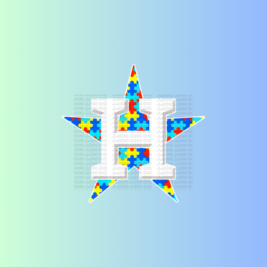 White Astros H Autism
