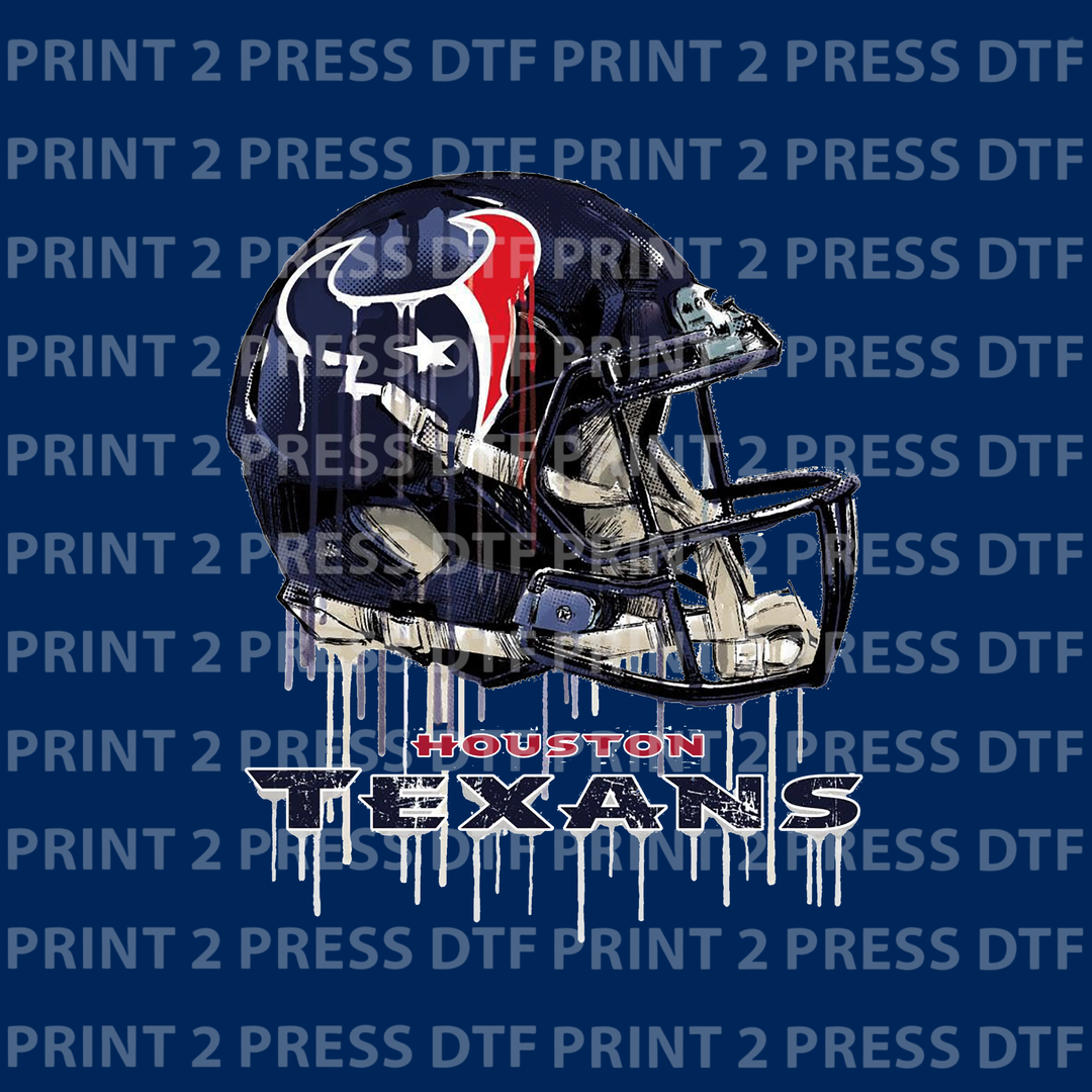Houston Texans Helmet White Drip