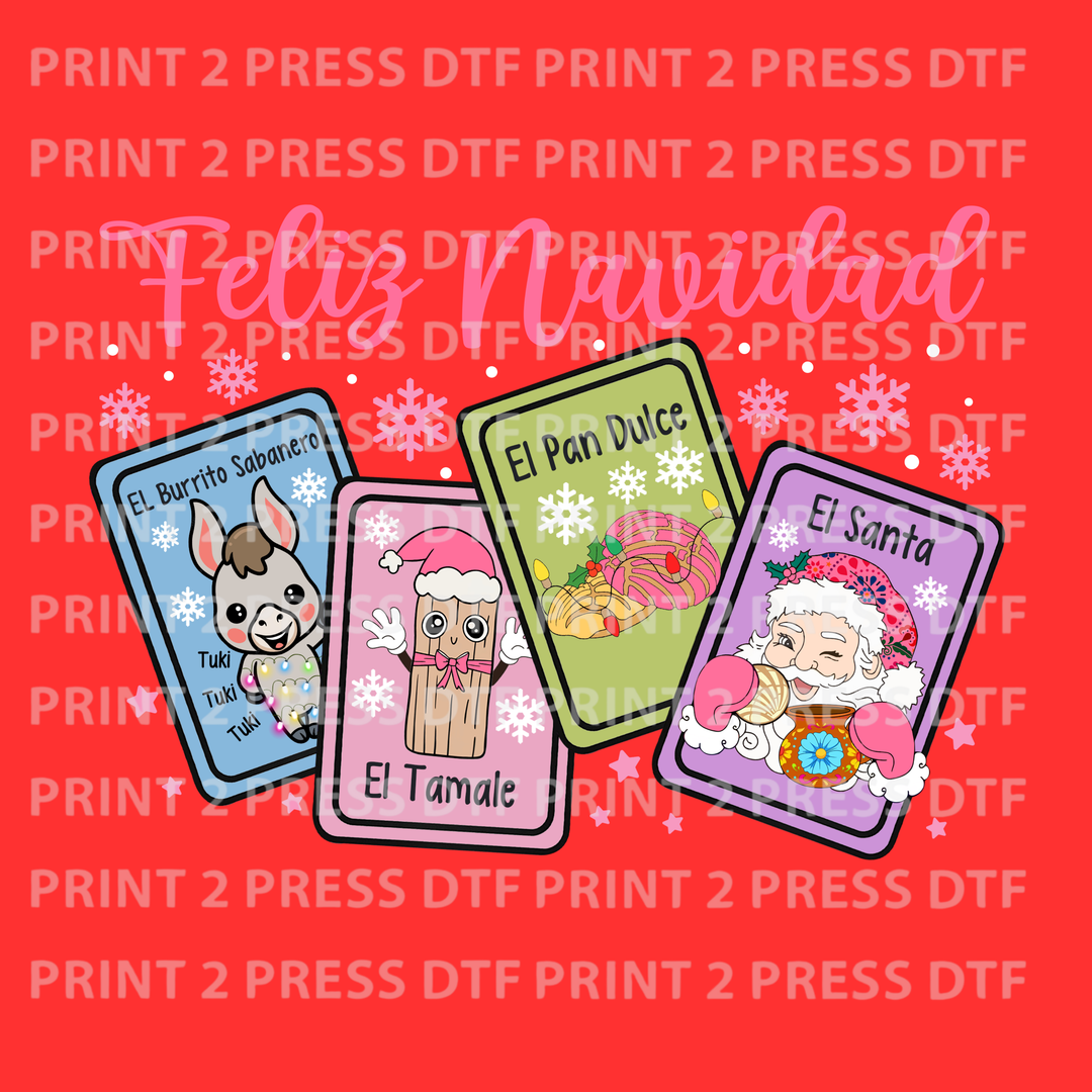 Feliz Navida Loteria Cards
