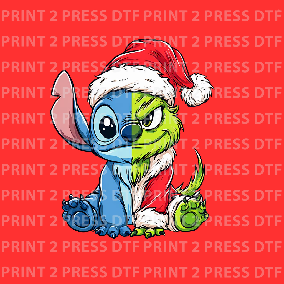 Christmas Mean Blue Guy Santa