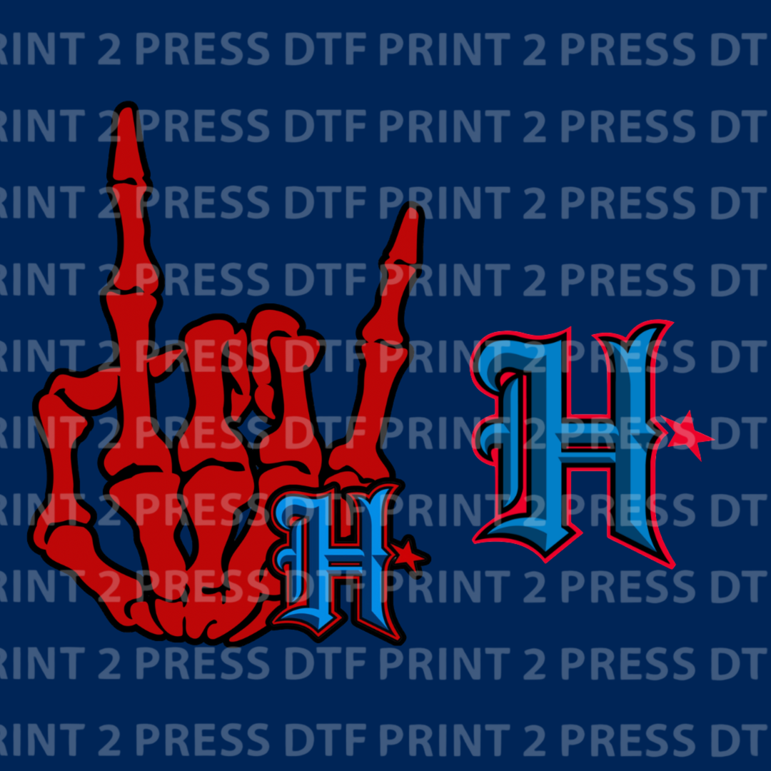 Red Hand Skull H