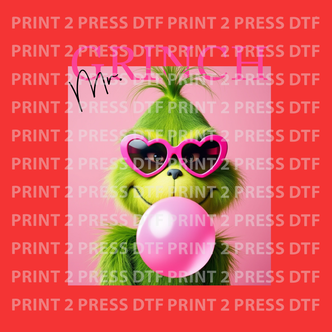 Grinch Bubble Gum Pink