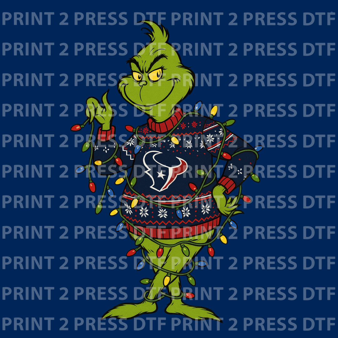 Texans Grinchmas (Navy Sweater Full body)