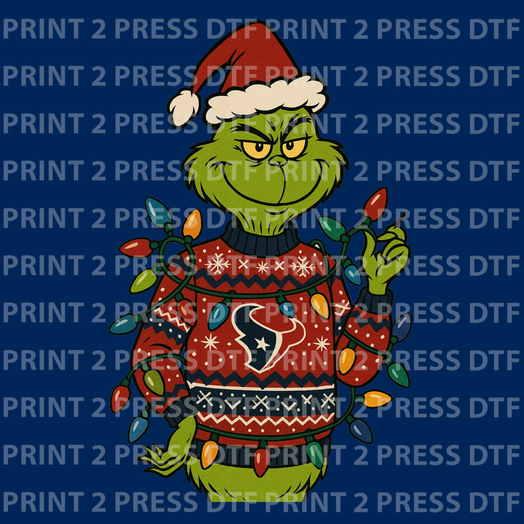 Texans Grinchmas (Red Sweater)