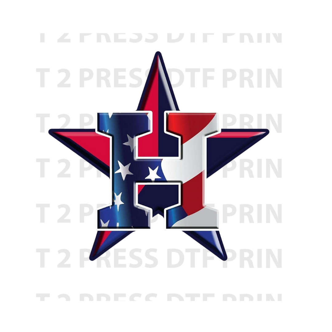 Red Blue Star - H Flag