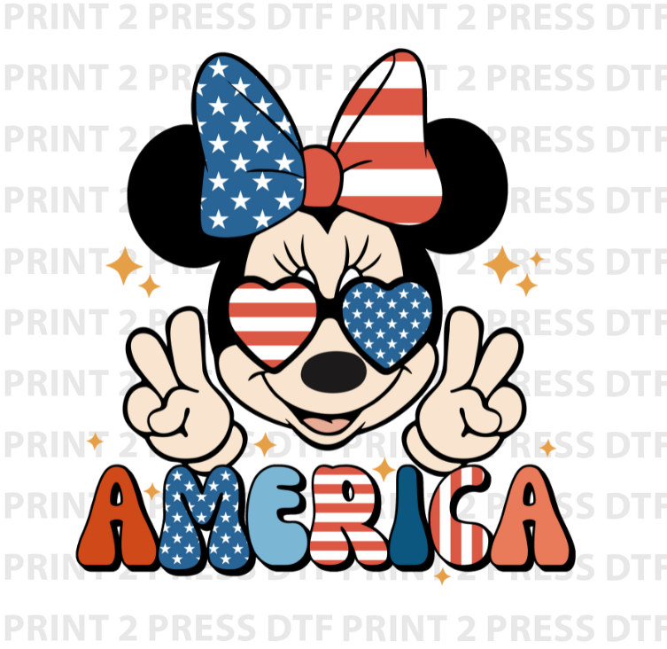 4th of July Minnie Mouse America