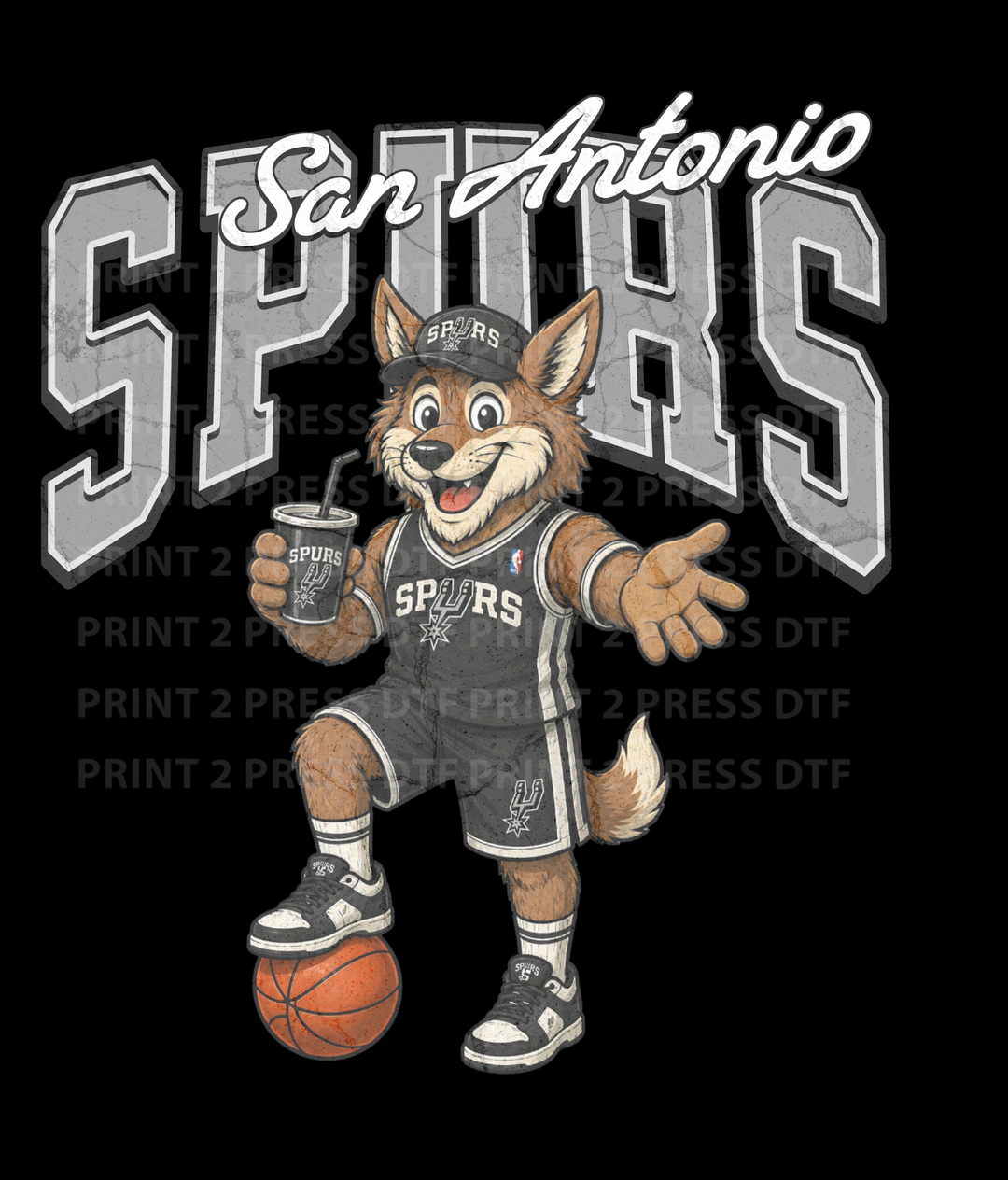 San Antonio Spurs Retro Coyote