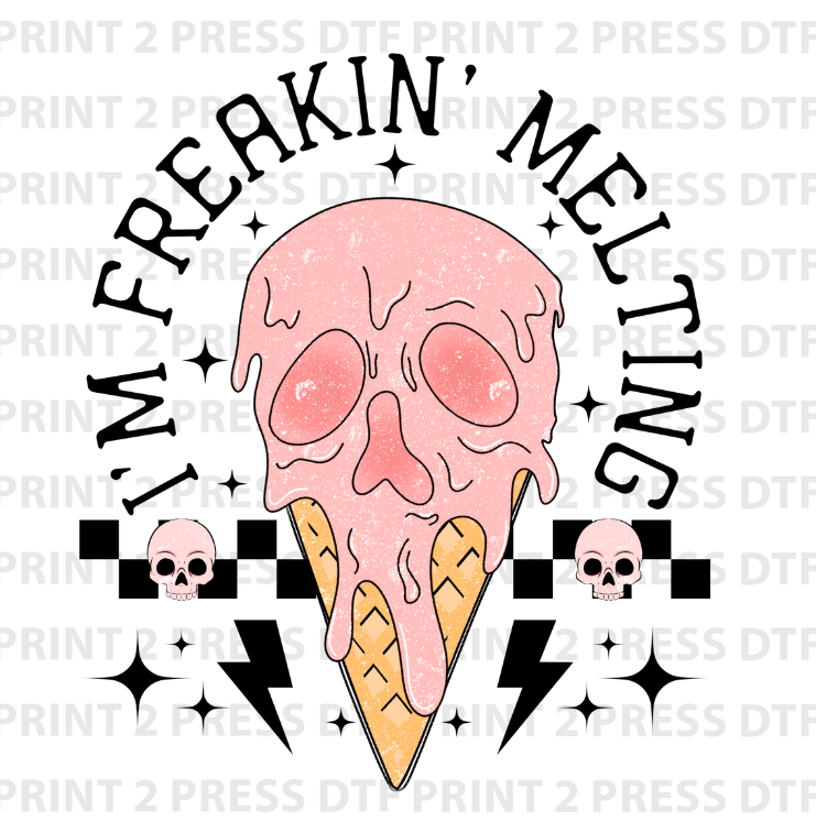 I'm Freaking Melting Pink Skull
