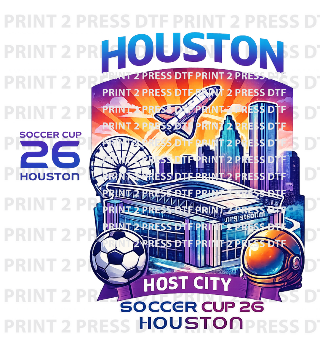 Houston Host City Colorful Front and Back