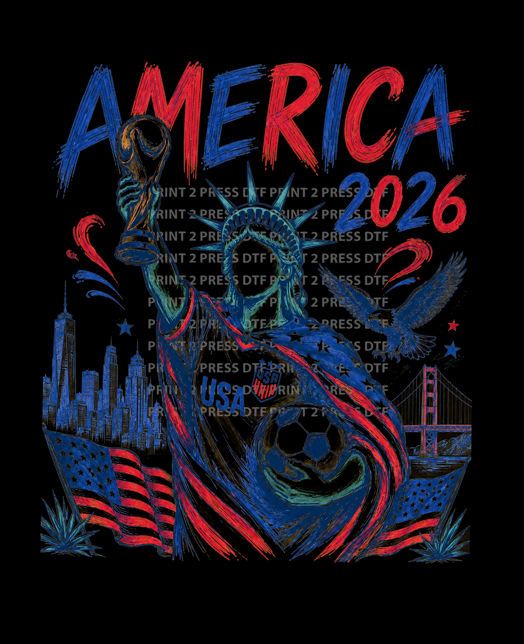 Halftone America w Soccer