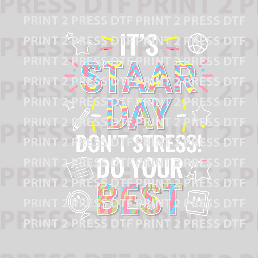 It's Staar Day Pastel & White colors