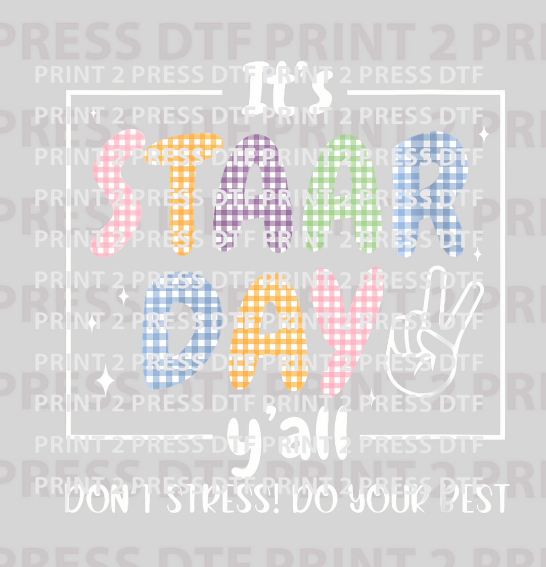 It's Staar Day Ya'll Gingham Style