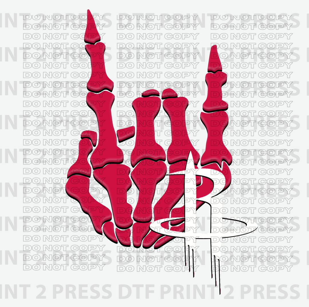 Skull Hand Rockets Red