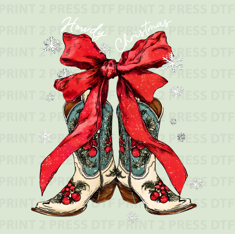 Howdy Christmas Boots
