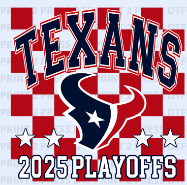 Texans 2025 Playoffs (Navy/Red Checkered )