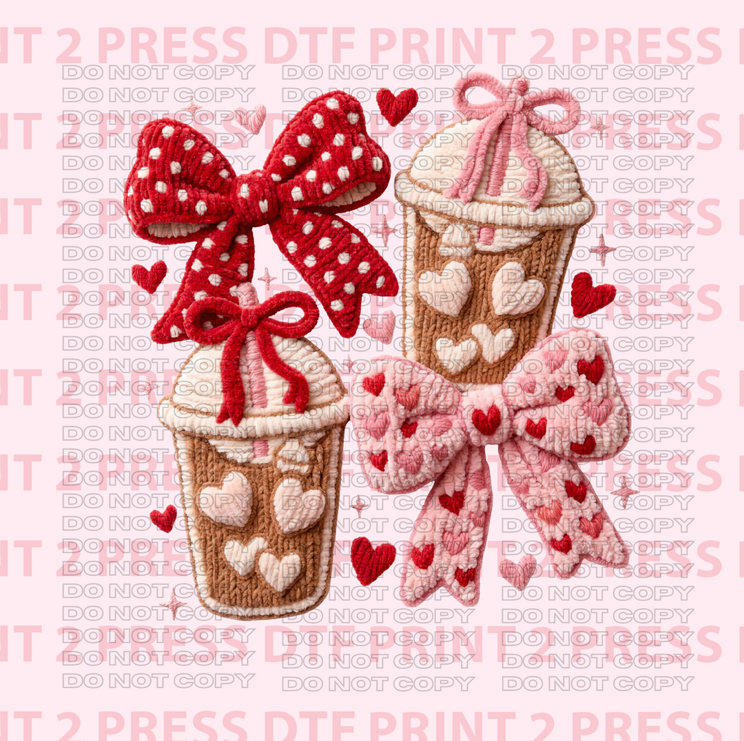 Yarn Coquette Valentine Ice Coffee w Bows