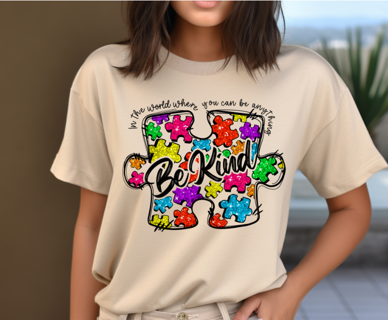 Be Kind Puzzle DTF Transfer – Wonderfully Created Designs