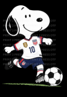 Snoopy USA Kicking the Ball