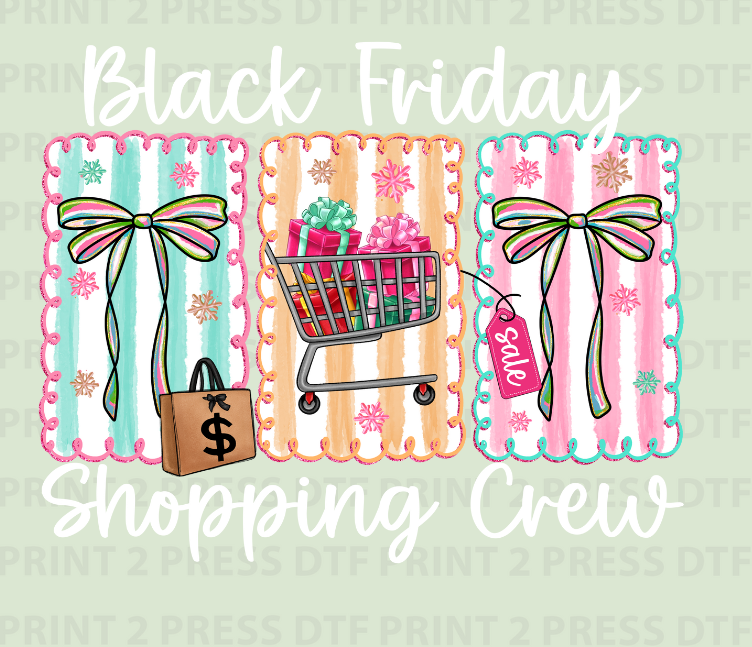 Black Friday Shopping Crew White