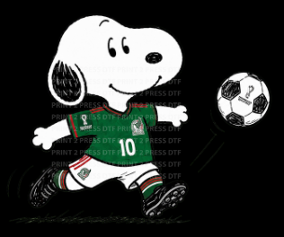 Snoopy Mexico Kicking the Ball