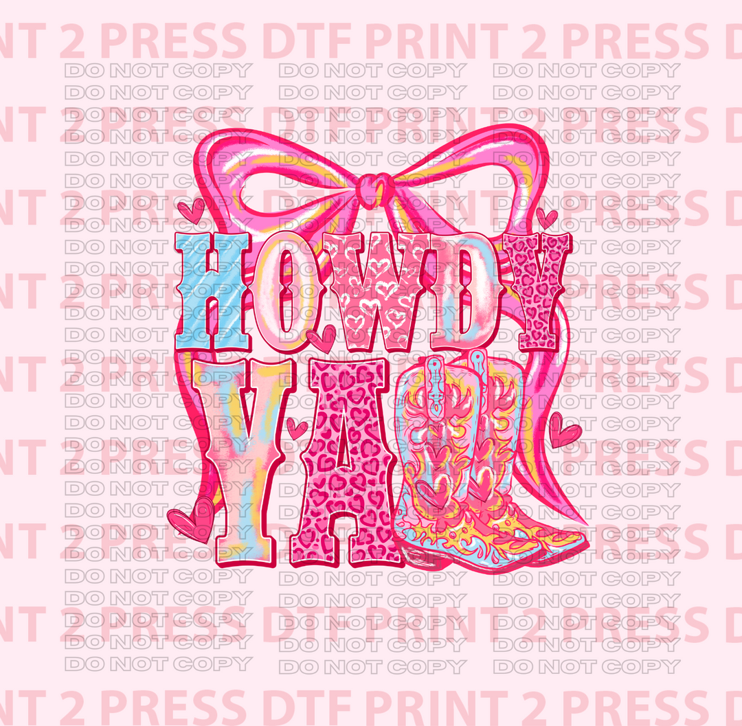 Howdy Valentine Cowboy Western Boots