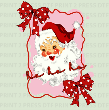 Pink Retro Santa Preppy