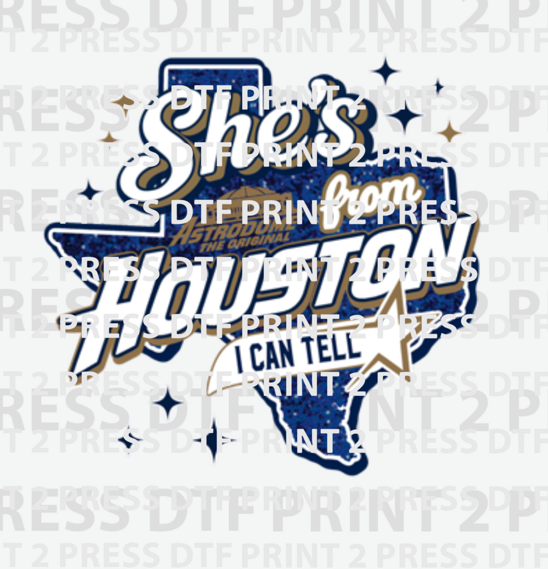 She's from Houston Blue with Astrodome