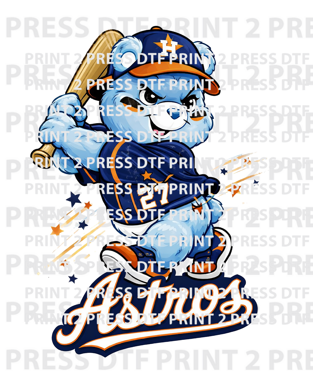 Care Bear Blue Swinging Bat