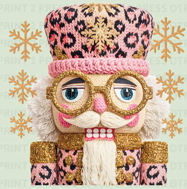 Pink Crochet Nutcracker Cheetah