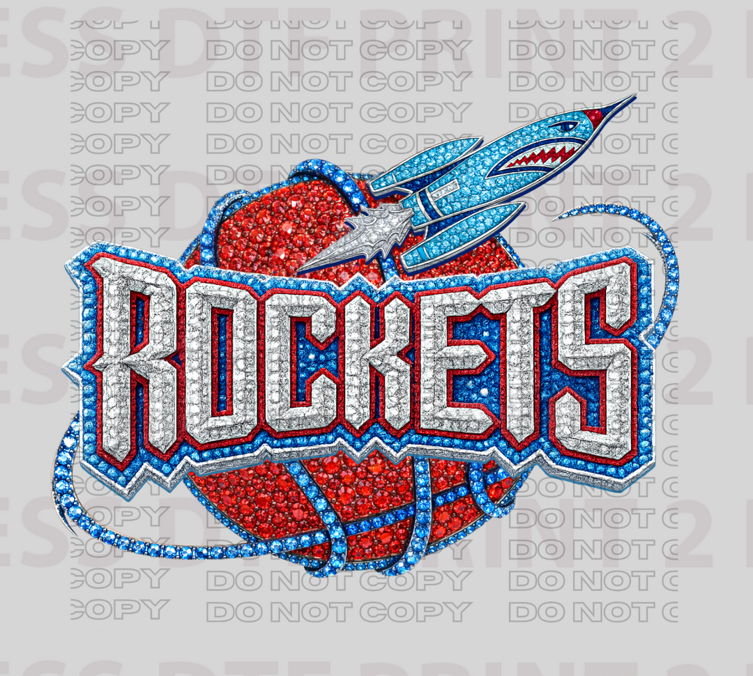 Rockets Ball and Space Ship Bling