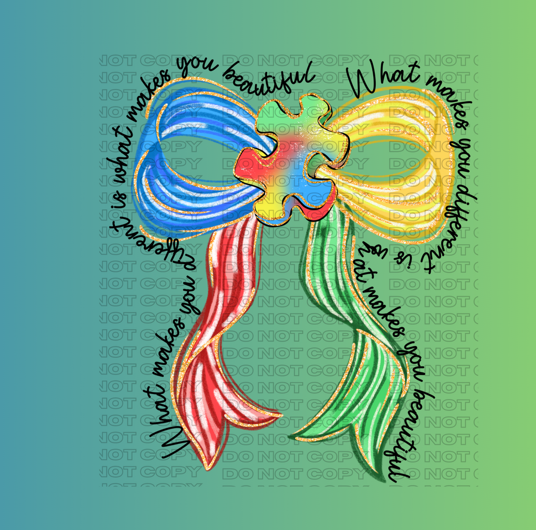 Bow Red Yellow Blue and Green